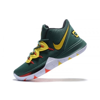 Nike Erkek Kyrie 5 Gorge Yeşil / Metal Altın / Kırmızı Basketbol Ayakkabısı Türkiye - TCX6EWQF